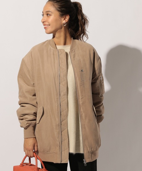 BAYFLOW（ベイフロー）の「ナカワタロングMA-1（MA-1・レディース・ベージュ/カーキ/ブルー・FREE）」の2枚目の写真