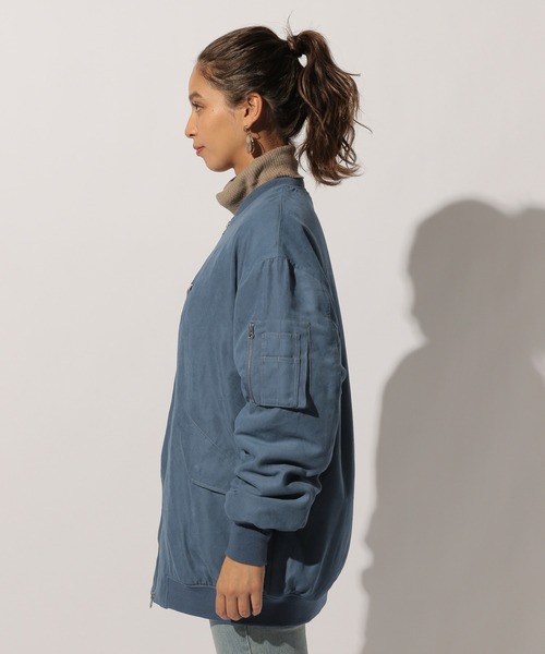 BAYFLOW（ベイフロー）の「ナカワタロングMA-1（MA-1・レディース・ベージュ/カーキ/ブルー・FREE）」の15枚目の写真