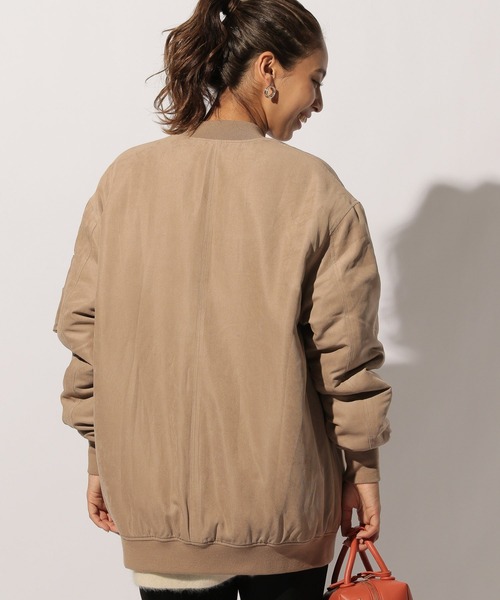 BAYFLOW（ベイフロー）の「ナカワタロングMA-1（MA-1・レディース・ベージュ/カーキ/ブルー・FREE）」の6枚目の写真