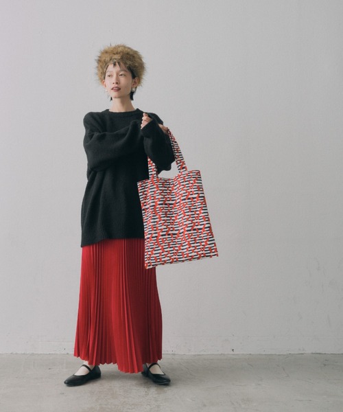 manana suerte（マニャーナスエルテ）の「オリジナルプリントトートバッグ（トートバッグ・レディース・レッド/ブラック×ブルー・FREE）」の6枚目の写真