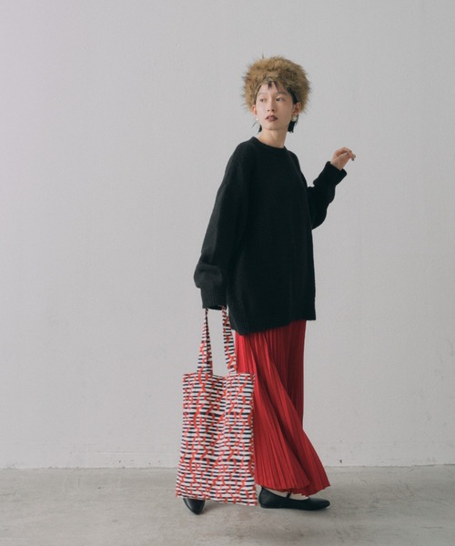 manana suerte（マニャーナスエルテ）の「オリジナルプリントトートバッグ（トートバッグ・レディース・レッド/ブラック×ブルー・FREE）」の8枚目の写真