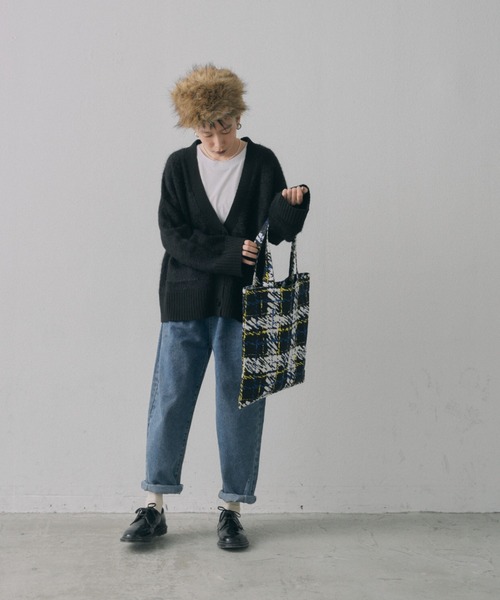 manana suerte（マニャーナスエルテ）の「オリジナルプリントトートバッグ（トートバッグ・レディース・レッド/ブラック×ブルー・FREE）」の14枚目の写真