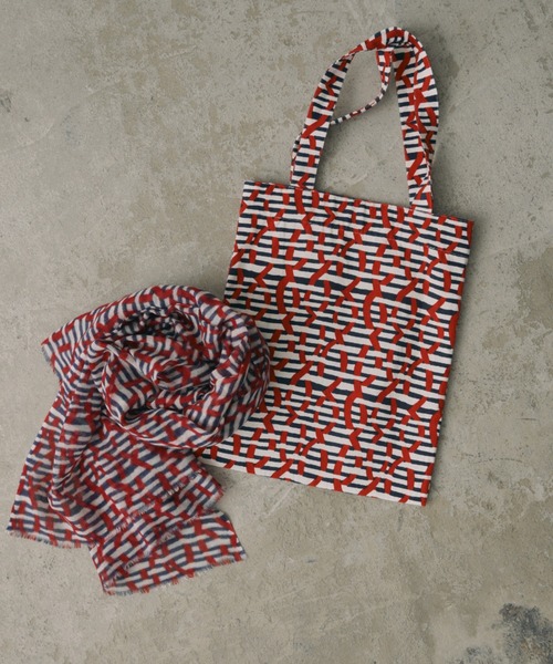 manana suerte（マニャーナスエルテ）の「オリジナルプリントトートバッグ（トートバッグ・レディース・レッド/ブラック×ブルー・FREE）」の22枚目の写真