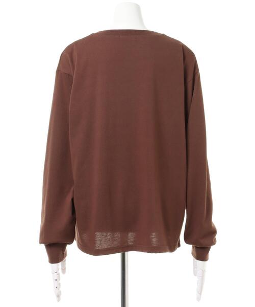 INGNI（イング）の「シンプルロゴロングTシャツ（Tシャツ/カットソー・レディース・ホワイト系4/ブラック×ホワイト/ブラウン系6/ホワイト×ブラック/ブラウン・M）」の8枚目の写真