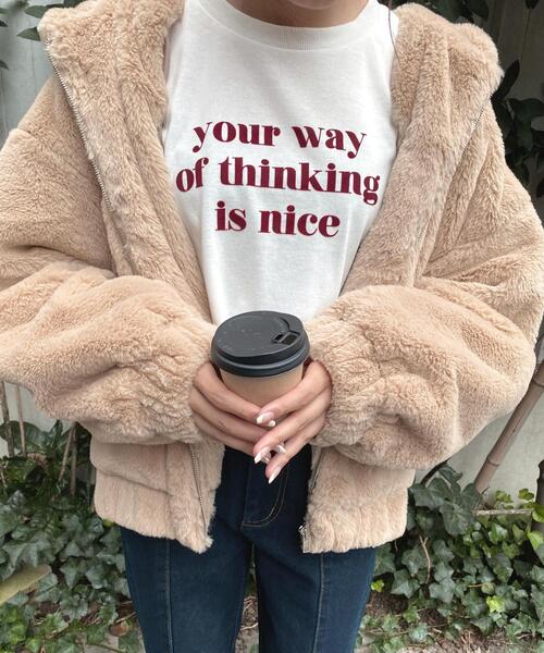 INGNI（イング）の「シンプルロゴロングTシャツ（Tシャツ/カットソー・レディース・ホワイト系4/ブラック×ホワイト/ブラウン系6/ホワイト×ブラック/ブラウン・M）」の16枚目の写真