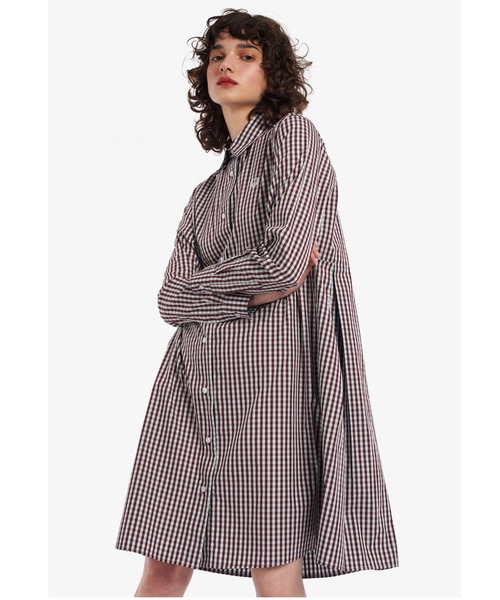 FRED PERRY（フレッドペリー）の「Pleated Gingham Shirt Dress