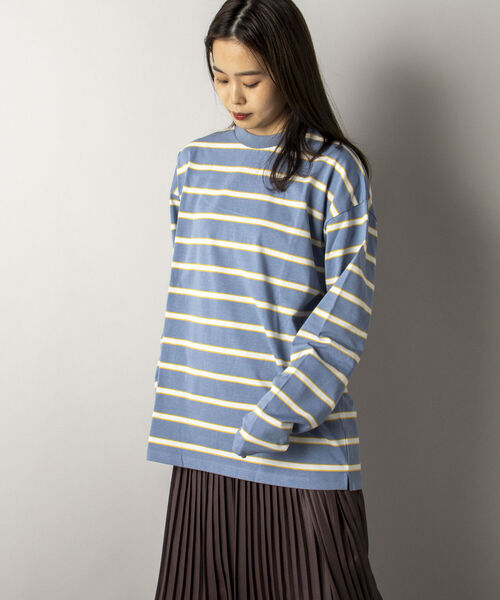 GLOSTER（グロスター）の「【GLOSTER/グロスター】OLDボーダー ロングスリーブTシャツ（Tシャツ/カットソー・メンズ・グリーン系3/ブルー系3・MEDIUM/LARGE）」の7枚目の写真