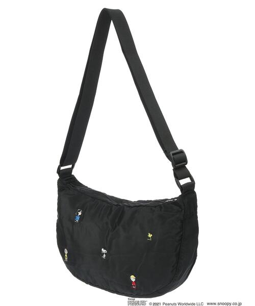 Green　Parks（グリーンパークス）の「■SOLEIL ピーナッツ刺繍ショルダー＊（トートバッグ・レディース・ブラック・FREE）」の6枚目の写真