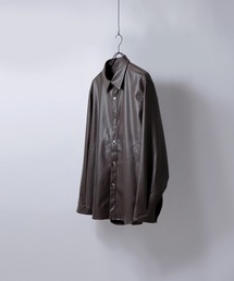 Confirm（コンファーム）の「【セットアップ対応】ルーズシルエット シンセティックレザー シャツジャケット 【Confirm】（その他アウター）」