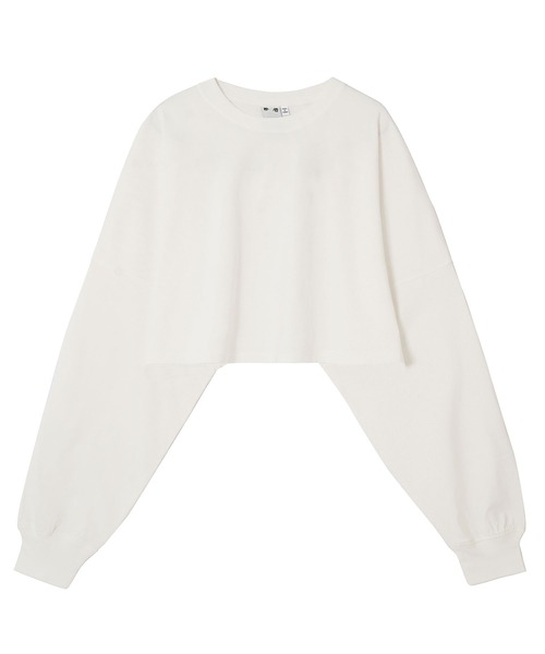 X-girl（エックスガール）の「BOX LOGO WIDE L/S TEE（Tシャツ/カットソー・レディース・ホワイト/チャコール/ライトパープル・S/M）」の20枚目の写真