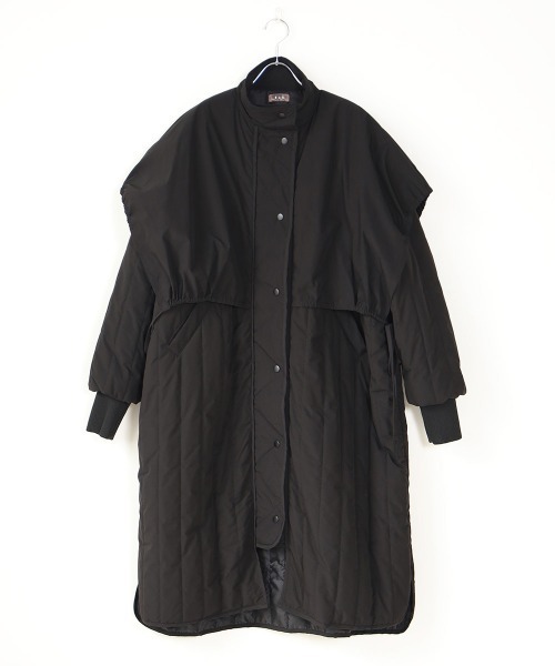 Bab（バブ）の「【WEB限定】ギャザーレイヤードキルティングコート（その他アウター・レディース・アイボリー/ベージュ/ブラック・M）」の7枚目の写真