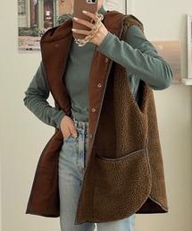 etade | 【etade】Boa over hooded vest etdwz21a005(その他アウター)
