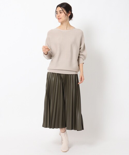 THE SHOP TK (ザ ショップ ティーケー )の「◆アンチピリング総針ドルマンニット(ニット/セーター・レディース・ダークブラウン/ライトベージュ/ブルー・11/12)」の15枚目の写真