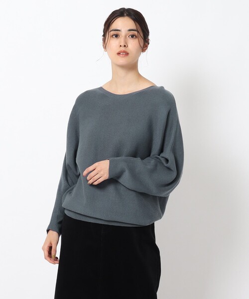 THE SHOP TK (ザ ショップ ティーケー )の「◆アンチピリング総針ドルマンニット(ニット/セーター・レディース・ダークブラウン/ライトベージュ/ブルー・11/12)」の20枚目の写真