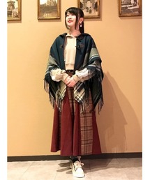 サイドチェックポンチョ