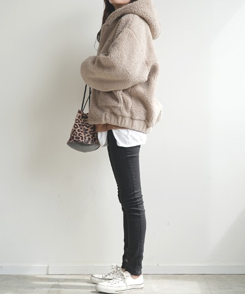 Futier land（フューティアランド）の「BIGボアブルゾン（ブルゾン・レディース・ネイビー/グリーン/ベージュ系その他・FREE）」の10枚目の写真