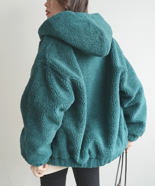 Futier land（フューティアランド）の「BIGボアブルゾン（ブルゾン・レディース・ネイビー/グリーン/ベージュ系その他・FREE）」の17枚目の写真