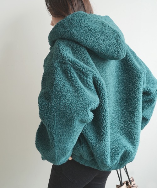 Futier land（フューティアランド）の「BIGボアブルゾン（ブルゾン・レディース・ネイビー/グリーン/ベージュ系その他・FREE）」の14枚目の写真