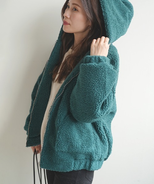 Futier land（フューティアランド）の「BIGボアブルゾン（ブルゾン・レディース・ネイビー/グリーン/ベージュ系その他・FREE）」の19枚目の写真