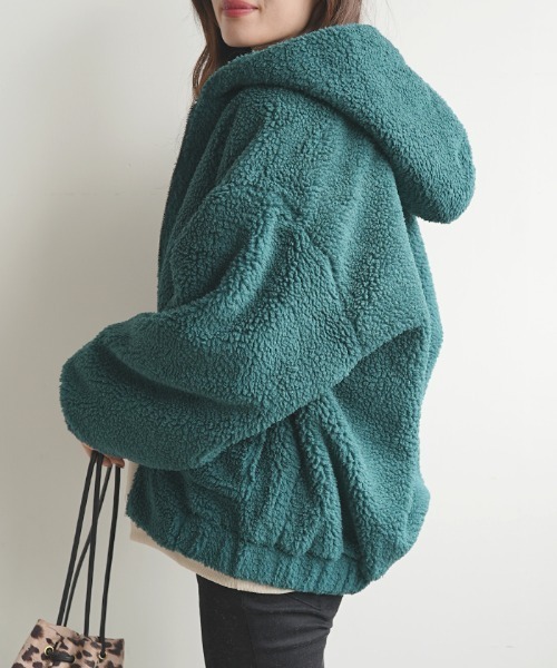 Futier land（フューティアランド）の「BIGボアブルゾン（ブルゾン・レディース・ネイビー/グリーン/ベージュ系その他・FREE）」の15枚目の写真