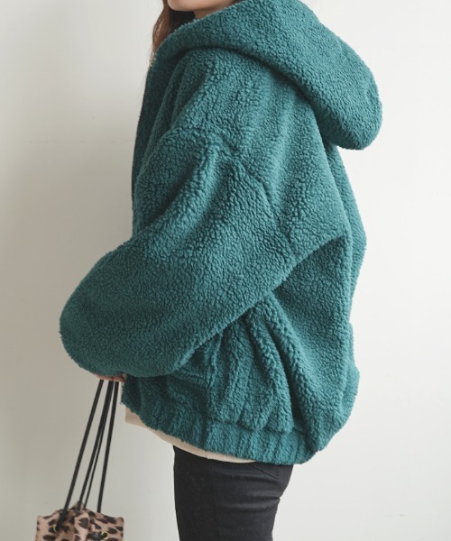 Futier land（フューティアランド）の「BIGボアブルゾン（ブルゾン・レディース・ネイビー/グリーン/ベージュ系その他・FREE）」の16枚目の写真