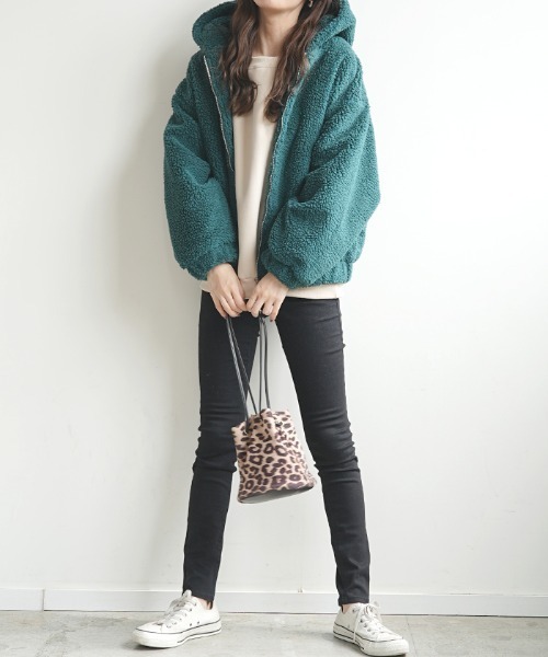 Futier land（フューティアランド）の「BIGボアブルゾン（ブルゾン・レディース・ネイビー/グリーン/ベージュ系その他・FREE）」の22枚目の写真