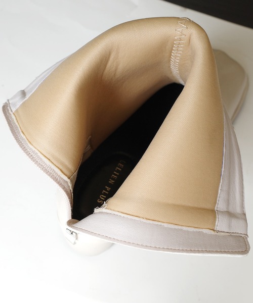 AmiAmi（アミアミ）の「ワイドスクエアトゥミドル丈ブーツ（ブーツ・レディース・ブラック/ダークブラウン/アイボリー・L/LL/M/S）」の14枚目の写真