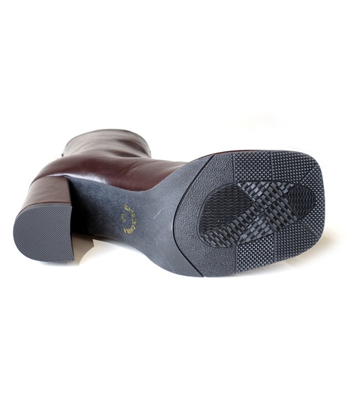 AmiAmi（アミアミ）の「ワイドスクエアトゥミドル丈ブーツ（ブーツ・レディース・ブラック/ダークブラウン/アイボリー・L/LL/M/S）」の11枚目の写真