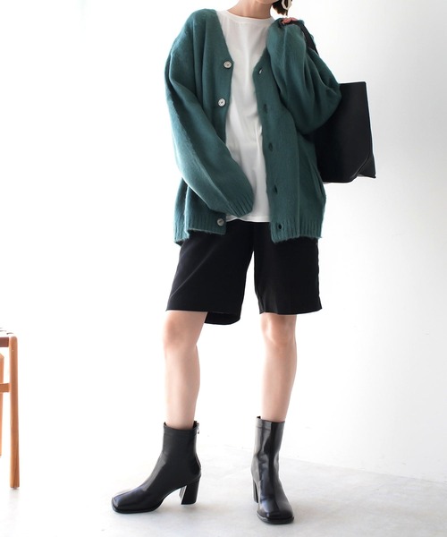 AmiAmi（アミアミ）の「ワイドスクエアトゥミドル丈ブーツ（ブーツ・レディース・ブラック/ダークブラウン/アイボリー・L/LL/M/S）」の20枚目の写真