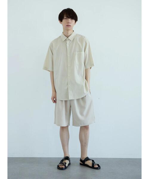 koe（コエ）の「綿レーヨン半袖レギュラーカラーシャツ*（シャツ/ブラウス・メンズ・ブルー系その他3/アイボリー/グレー系その他3・M/L）」の4枚目の写真