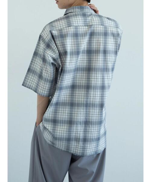 koe（コエ）の「綿レーヨン半袖レギュラーカラーシャツ*（シャツ/ブラウス・メンズ・ブルー系その他3/アイボリー/グレー系その他3・M/L）」の10枚目の写真