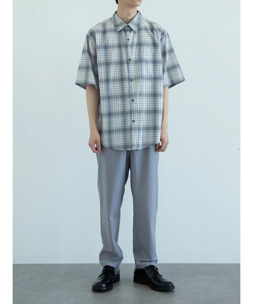 koe（コエ）の「綿レーヨン半袖レギュラーカラーシャツ*（シャツ/ブラウス・メンズ・ブルー系その他3/アイボリー/グレー系その他3・M/L）」の9枚目の写真