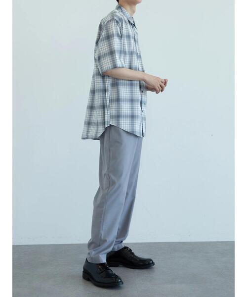 koe（コエ）の「綿レーヨン半袖レギュラーカラーシャツ*（シャツ/ブラウス・メンズ・ブルー系その他3/アイボリー/グレー系その他3・M/L）」の7枚目の写真