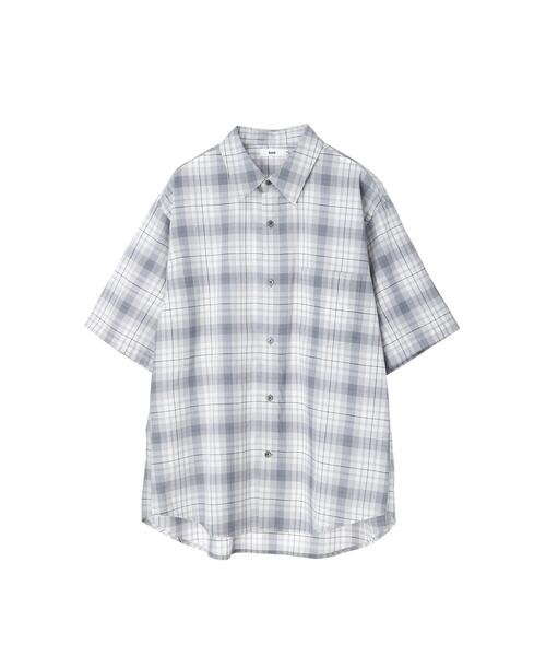 koe（コエ）の「綿レーヨン半袖レギュラーカラーシャツ*（シャツ/ブラウス・メンズ・ブルー系その他3/アイボリー/グレー系その他3・M/L）」の22枚目の写真