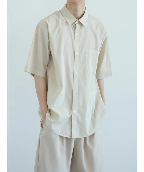 koe（コエ）の「綿レーヨン半袖レギュラーカラーシャツ*（シャツ/ブラウス・メンズ・ブルー系その他3/アイボリー/グレー系その他3・M/L）」の2枚目の写真