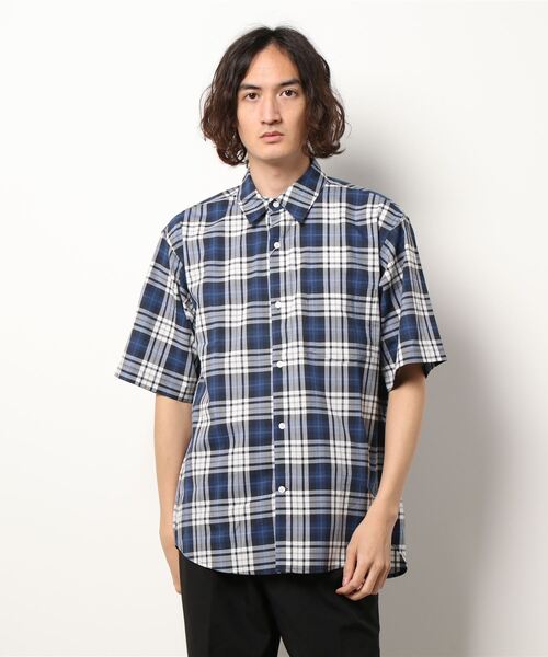 koe（コエ）の「綿レーヨン半袖レギュラーカラーシャツ*（シャツ/ブラウス・メンズ・ブルー系その他3/アイボリー/グレー系その他3・M/L）」の21枚目の写真