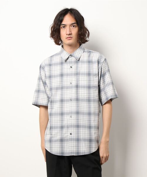 koe（コエ）の「綿レーヨン半袖レギュラーカラーシャツ*（シャツ/ブラウス・メンズ・ブルー系その他3/アイボリー/グレー系その他3・M/L）」の19枚目の写真