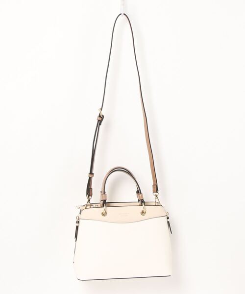 & chouette(アンドシュエット)の「サイドファスナーハンドバッグS(ハンドバッグ・レディース・オフホワイト/グレイッシュベージュ/ブラック・FREE)」の2枚目の写真