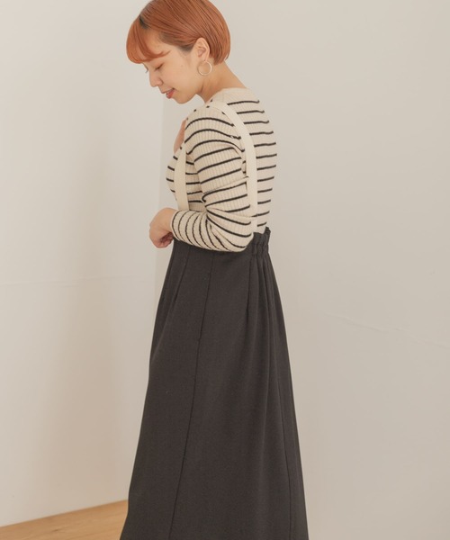 ITEMS URBANRESEARCH(アイテムズ アーバンリサーチ)の「カットジャージジャンスカ(ワンピース・レディース・ブラック/グレー系その他・FREE)」の7枚目の写真