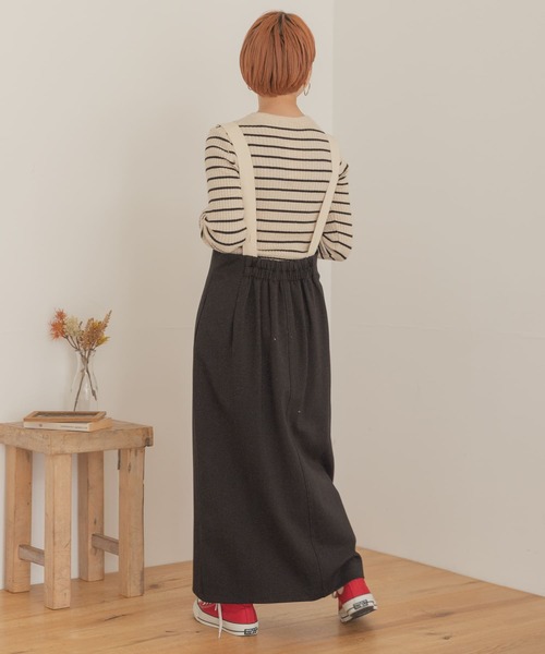 ITEMS URBANRESEARCH(アイテムズ アーバンリサーチ)の「カットジャージジャンスカ(ワンピース・レディース・ブラック/グレー系その他・FREE)」の10枚目の写真