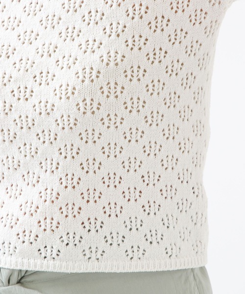 ALAND（エーランド）の「curetty／FLOWER PUNCHING KNIT TOP