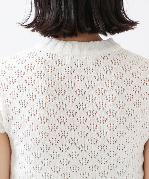 ALAND（エーランド）の「curetty／FLOWER PUNCHING KNIT TOP
