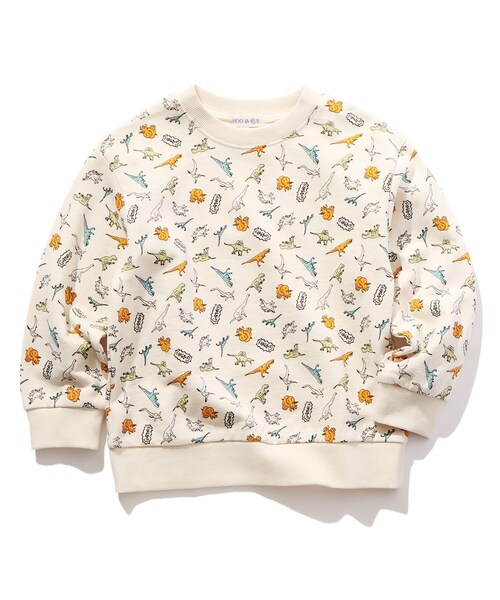SHOO・LA・RUE（シューラルー）の「◆【90-130cm】裏毛恐竜＆くるま4柄アソートスウェット（スウェット・キッズ・グリーン/ボルドー/アイボリー系/黄緑系・11/10/12/13/09）」の2枚目の写真