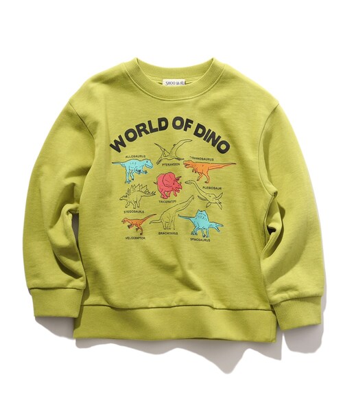 SHOO・LA・RUE（シューラルー）の「◆【90-130cm】裏毛恐竜＆くるま4柄アソートスウェット（スウェット・キッズ・グリーン/ボルドー/アイボリー系/黄緑系・11/10/12/13/09）」の4枚目の写真