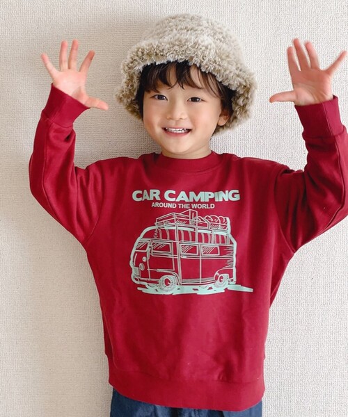 SHOO・LA・RUE（シューラルー）の「◆【90-130cm】裏毛恐竜＆くるま4柄アソートスウェット（スウェット・キッズ・グリーン/ボルドー/アイボリー系/黄緑系・11/10/12/13/09）」の7枚目の写真