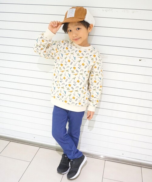 SHOO・LA・RUE（シューラルー）の「◆【90-130cm】裏毛恐竜＆くるま4柄アソートスウェット（スウェット・キッズ・グリーン/ボルドー/アイボリー系/黄緑系・11/10/12/13/09）」の16枚目の写真