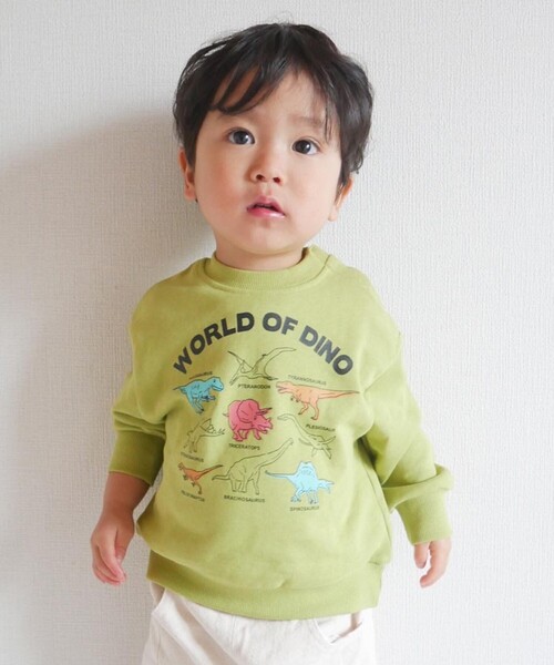 SHOO・LA・RUE（シューラルー）の「◆【90-130cm】裏毛恐竜＆くるま4柄アソートスウェット（スウェット・キッズ・グリーン/ボルドー/アイボリー系/黄緑系・11/10/12/13/09）」の15枚目の写真