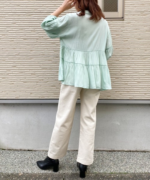 CLEA(クレア)の「カラーツイルストレートパンツ〇(その他パンツ・レディース・ブラック/ブラウン/アイボリー・S/M)」の9枚目の写真