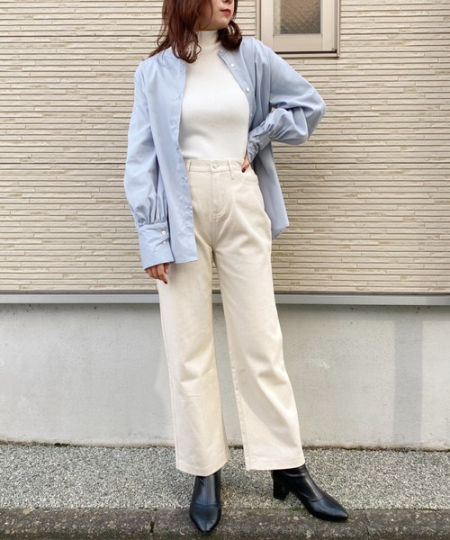 CLEA(クレア)の「カラーツイルストレートパンツ〇(その他パンツ・レディース・ブラック/ブラウン/アイボリー・S/M)」の12枚目の写真