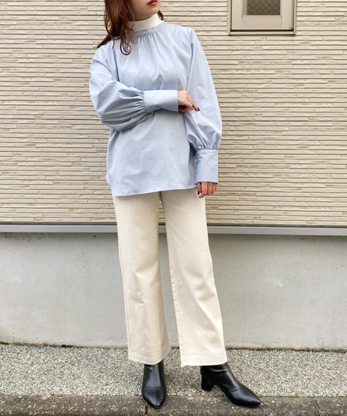 CLEA(クレア)の「カラーツイルストレートパンツ〇(その他パンツ・レディース・ブラック/ブラウン/アイボリー・S/M)」の15枚目の写真